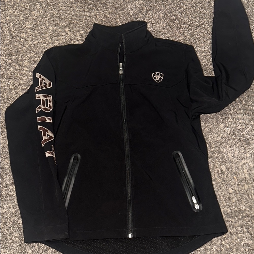 Ariat Black Windbreaker with Stand-up Collar